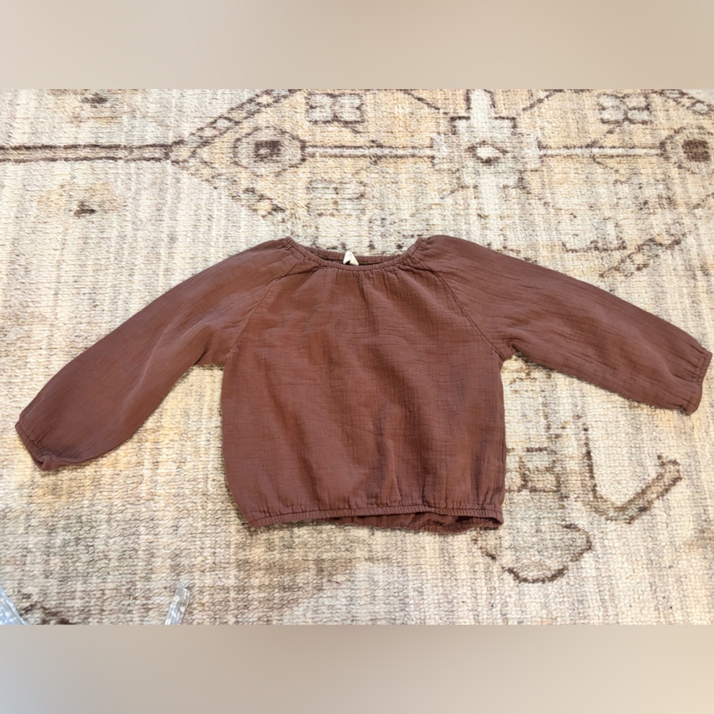 Quincy Mae Rust Long Sleeve Top